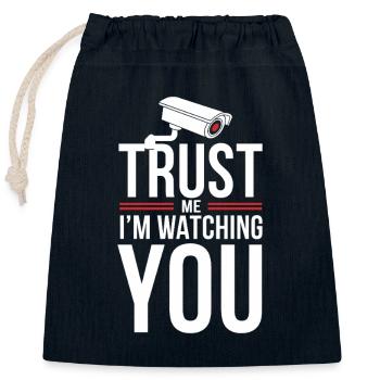 Sécurité privée Professionnel Garde du corps Vip - Sac cadeau en coton avec cordon (25 x 30 cm) - bleu marine - Devant