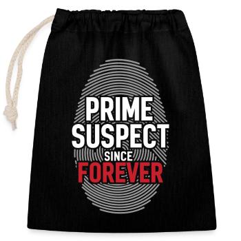 Murder Mystery Dinner Outfit, Party, Crime Scene - Closable cotton gift bag (25x30cm) - black - Front
