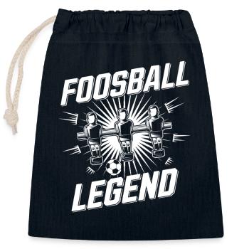 Foosball Legend Lustiges Kickern Tischfußball - Verschließbarer Geschenkbeutel aus Baumwolle (25x30cm) - Navy - Vorne