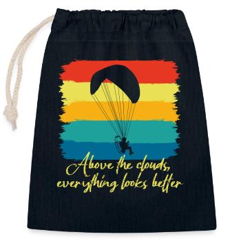 Über den Wolken Paramotor-Enthusiast - Verschließbarer Geschenkbeutel aus Baumwolle (25x30cm) - Navy - Vorne
