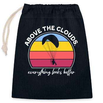 Über den Wolken Paramotor-Enthusiast - Verschließbarer Geschenkbeutel aus Baumwolle (25x30cm) - Navy - Vorne