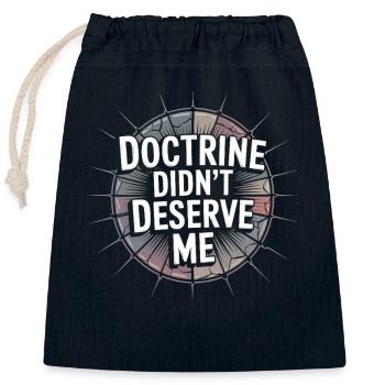 Former religious community survivors - Closable cotton gift bag (25x30cm) - navy - Front