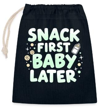 Envie de grossesse drôle - Sac cadeau en coton avec cordon (25 x 30 cm) - bleu marine - Devant