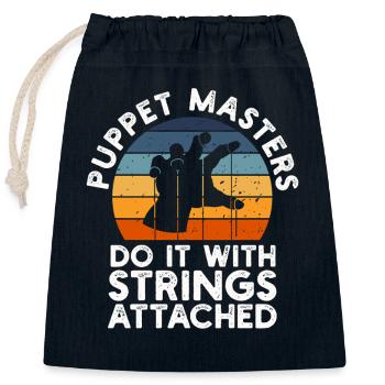 Puppetry Puppeteer Puppet Puppets - Closable cotton gift bag (25x30cm) - navy - Front