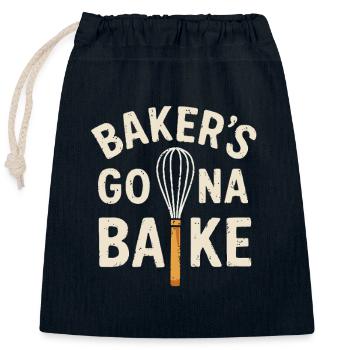 Backhelden in action - Closable cotton gift bag (25x30cm) - navy - Front