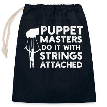 Puppetry Puppeteer Puppet Puppets - Closable cotton gift bag (25x30cm) - navy - Front