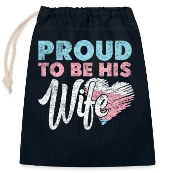 Transgender Trans LGBT Pride - Verschließbarer Geschenkbeutel aus Baumwolle (25x30cm) - Navy - Vorne
