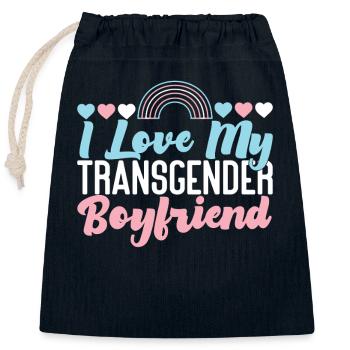 Transgender Trans LGBT Pride - Verschließbarer Geschenkbeutel aus Baumwolle (25x30cm) - Navy - Vorne