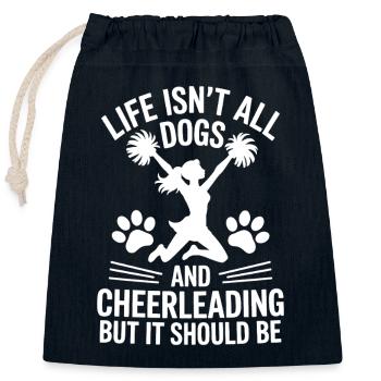 Cheerleading Spruch Lustiges Cheerleading Geschenk - Verschließbarer Geschenkbeutel aus Baumwolle (25x30cm) - Navy - Vorne