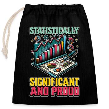 Statisticien Comptable statistiquement significatif - Sac cadeau en coton avec cordon (25 x 30 cm) - noir - Devant