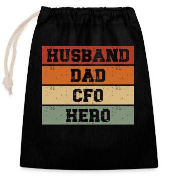 CFO Steuerberater Buchhalter Steueranalyst - Verschließbarer Geschenkbeutel aus Baumwolle (25x30cm) - Schwarz - Vorne