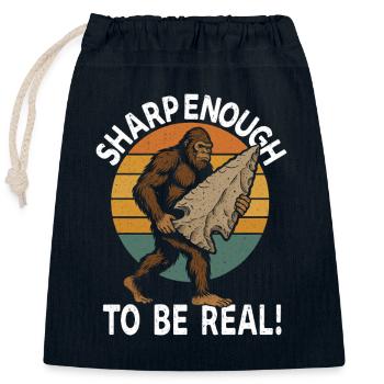 Feuerstein Pfeilspitzen Arrowhead Hunter Bigfoot - Verschließbarer Geschenkbeutel aus Baumwolle (25x30cm) - Navy - Vorne