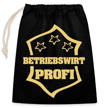 Profession Économiste d’entreprise - Sac cadeau en coton avec cordon (25 x 30 cm) - noir - Devant