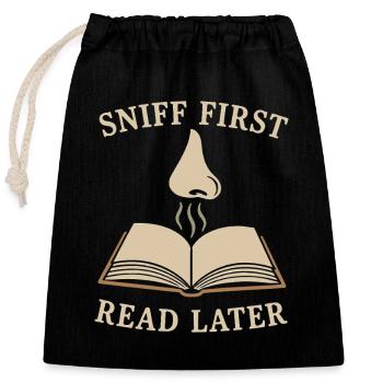 Livre Sniffer Reader -Fragrance Pride Old Pages Arôme - Sac cadeau en coton avec cordon (25 x 30 cm) - noir - Devant