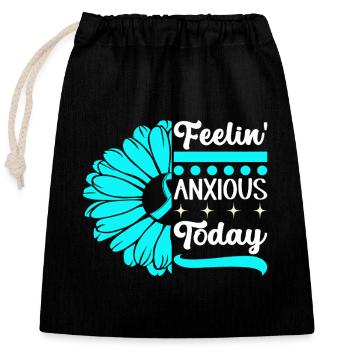 Anxiety disorder Anxiety disorder - Closable cotton gift bag (25x30cm) - black - Front