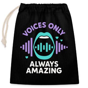 Le membre de la chorale High School College Vocal - Sac cadeau en coton avec cordon (25 x 30 cm) - noir - Devant