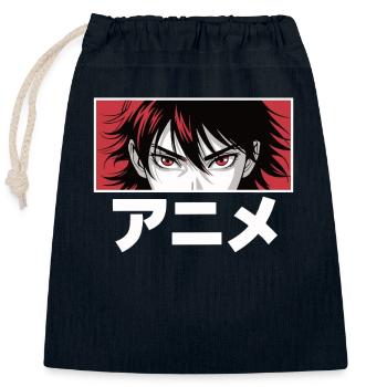 Anime eyes - Verschließbarer Geschenkbeutel aus Baumwolle (25x30cm) - Navy - Vorne