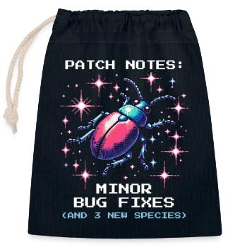 Update Species Entomology Entomology Pixel Gaming Nerd - Closable cotton gift bag (25x30cm) - navy - Front