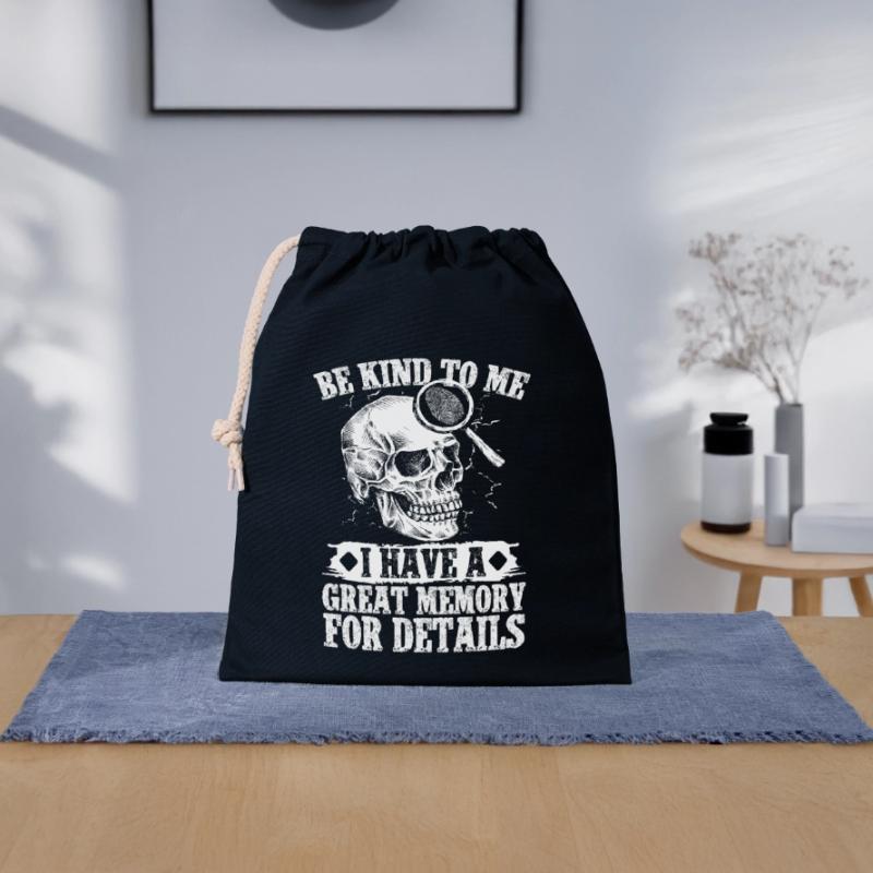 Forensic Analyst Be Kind Have A Great Memory Squad Verschließbarer Geschenkbeutel aus Baumwolle (25x30cm)