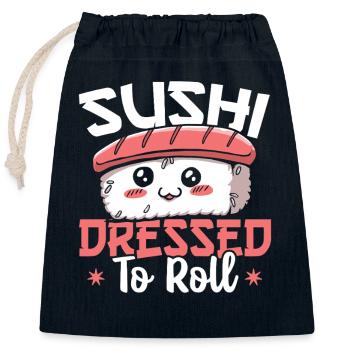 Sushi Reis Auf Der Suche Nach Fisch Sushi - Verschließbarer Geschenkbeutel aus Baumwolle (25x30cm) - Navy - Vorne