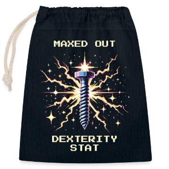 Dexterity Maxed Feinmechanik Fingerfertigkeit - Verschließbarer Geschenkbeutel aus Baumwolle (25x30cm) - Navy - Vorne