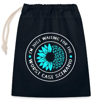 Anxiety disorder Anxiety disorder - Closable cotton gift bag (25x30cm) - navy - Front