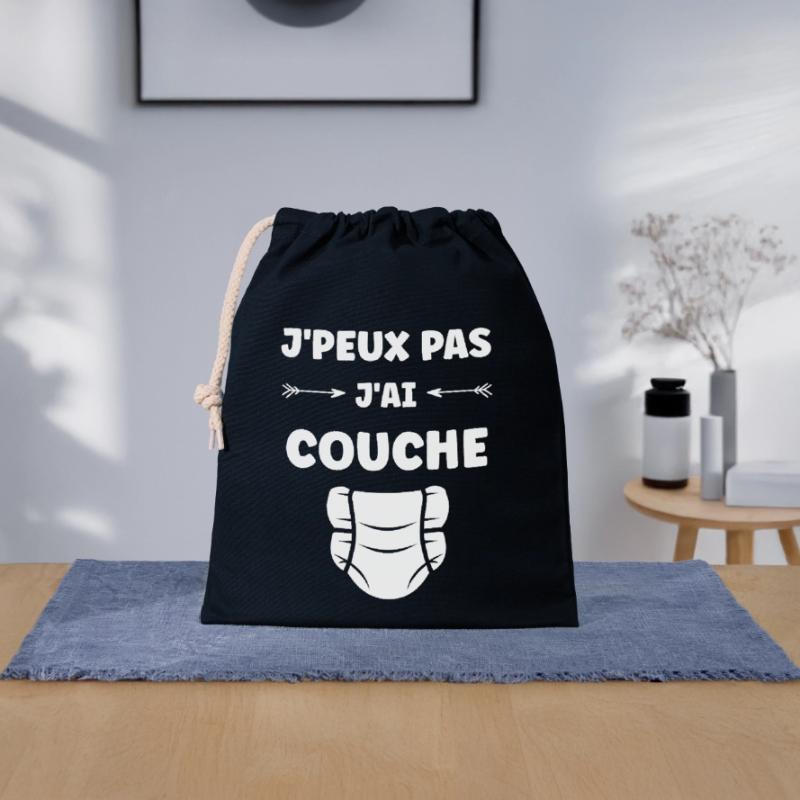 Couches Sac cadeau en coton avec cordon (25 x 30 cm)