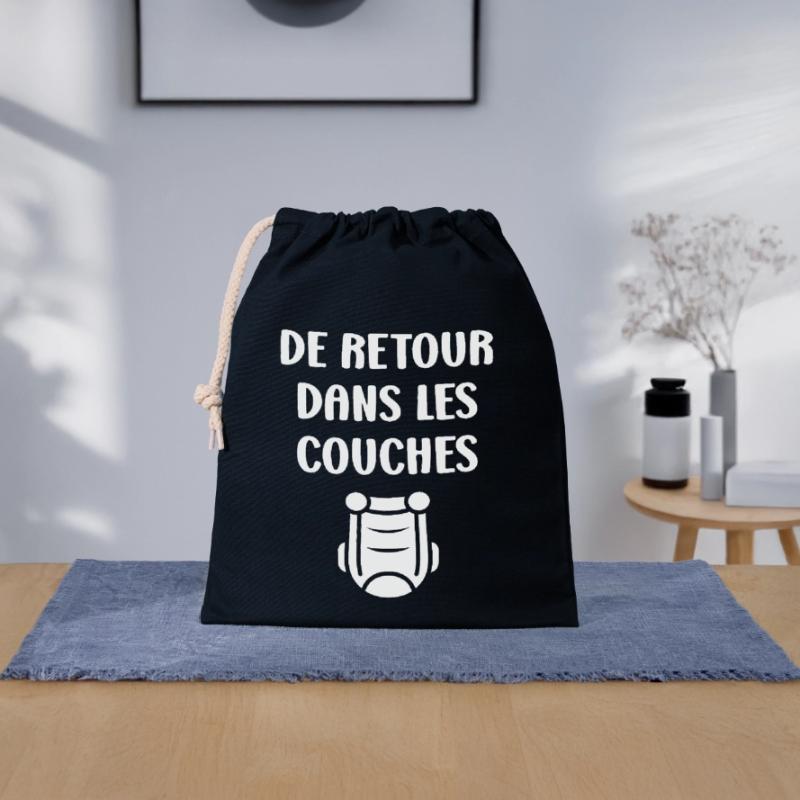 Couches Sac cadeau en coton avec cordon (25 x 30 cm)