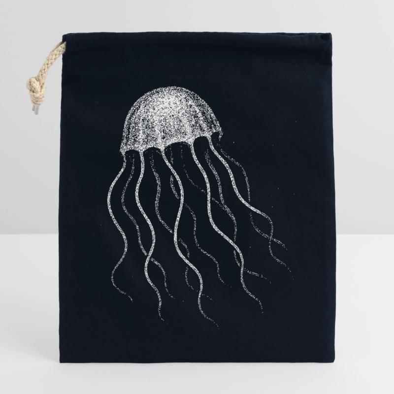 Jellyfish Closable cotton gift bag (25x30cm)