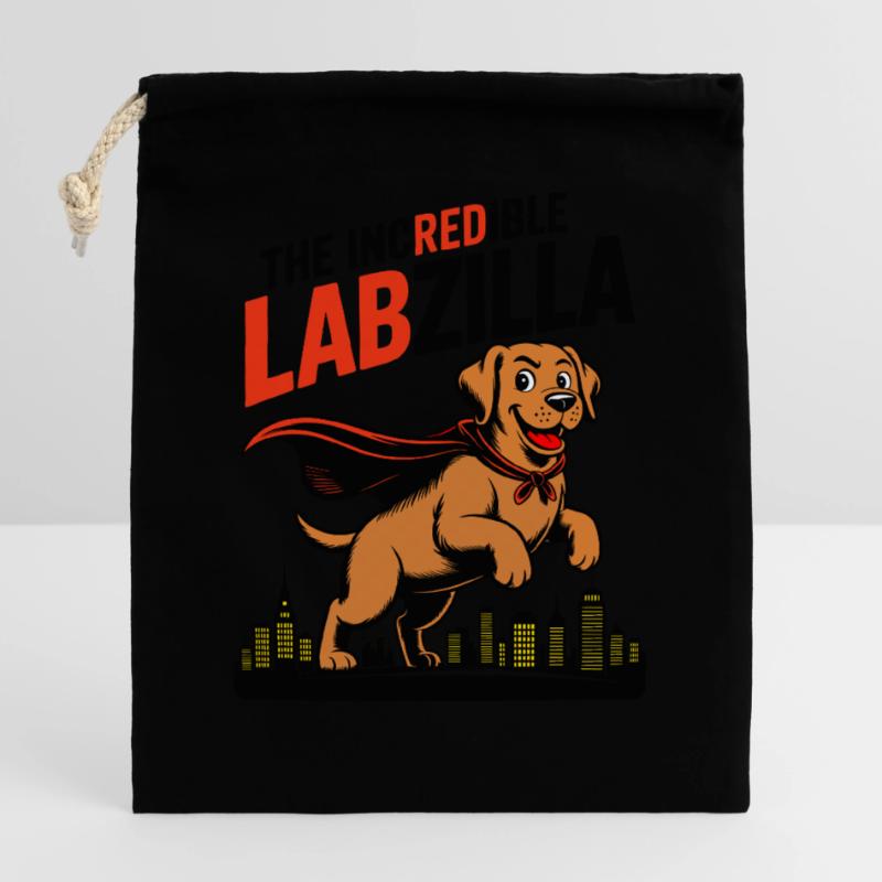 Labzilla – Foxred Labrador im Monster-Modus Verschließbarer Geschenkbeutel aus Baumwolle (25x30cm)
