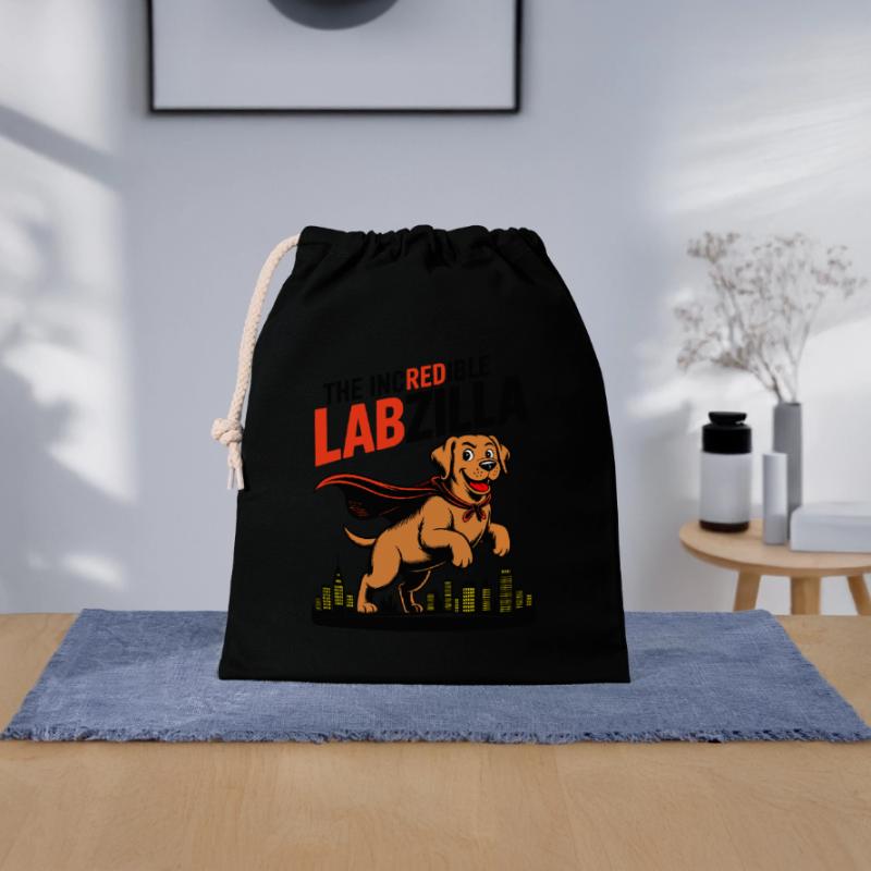 Labzilla – Foxred Labrador im Monster-Modus Verschließbarer Geschenkbeutel aus Baumwolle (25x30cm)