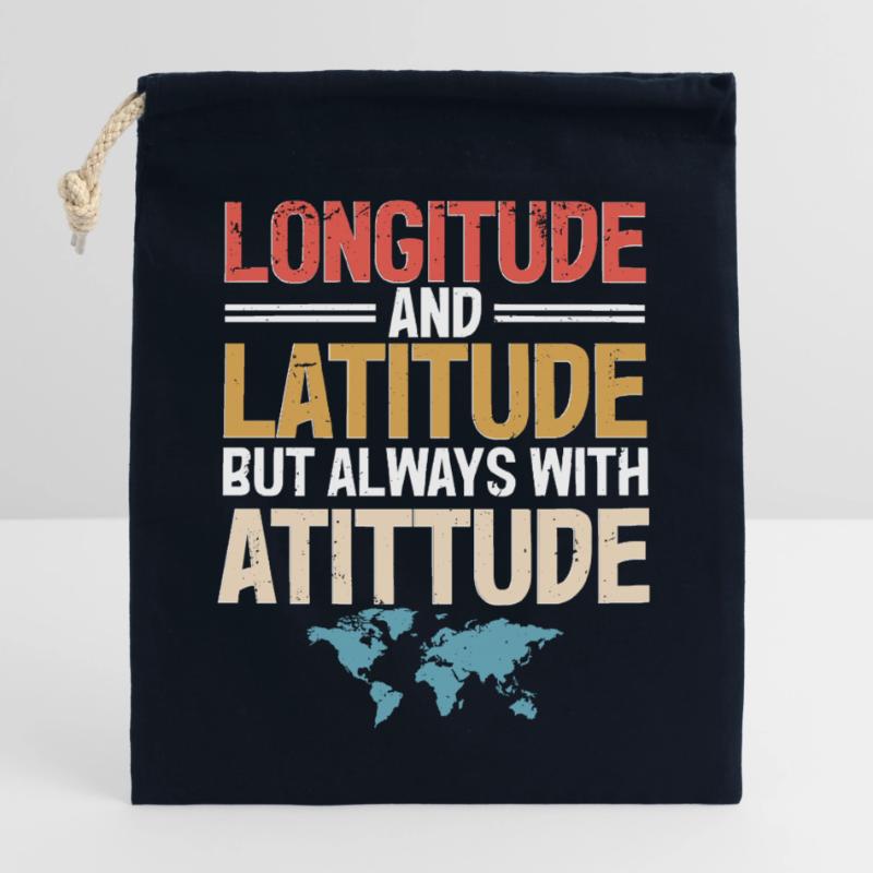 Systèmes d’information géographique Sac cadeau en coton avec cordon (25 x 30 cm)