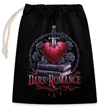 Dark Romance Heartbreak - Bloody Love & Books - Closable cotton gift bag (25x30cm) - black - Front