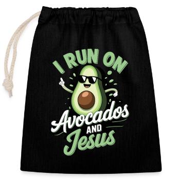 Avocat frais pour les chrétiens - Sac cadeau en coton avec cordon (25 x 30 cm) - noir - Devant