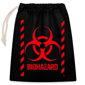 Biohazard Grunge Zombies Apocalypse Horror - Closable cotton gift bag (25x30cm) - black - Front