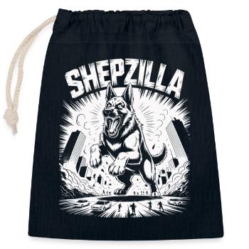Shepzilla – Retro Rampage - Verschließbarer Geschenkbeutel aus Baumwolle (25x30cm) - Navy - Vorne