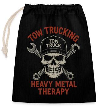 Tow Truck Pride Diesel Leben - Verschließbarer Geschenkbeutel aus Baumwolle (25x30cm) - Schwarz - Vorne