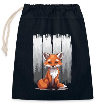 Fuchs Füchse Kinder Kind Teenie - Verschließbarer Geschenkbeutel aus Baumwolle (25x30cm) - Navy - Vorne