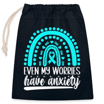 Anxiety disorder Anxiety disorder - Closable cotton gift bag (25x30cm) - navy - Front