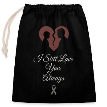 Awareness for parents of the decision - Closable cotton gift bag (25x30cm) - black - Front