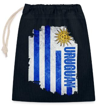 Vertikale Uruguay-Flagge, uruguayischer Stolz - Verschließbarer Geschenkbeutel aus Baumwolle (25x30cm) - Navy - Vorne