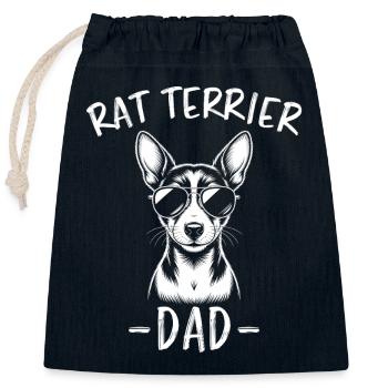 Rat Terrier Saying Funny Rat Terrier Gift - Closable cotton gift bag (25x30cm) - navy - Front