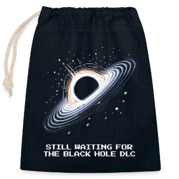 Warte auf Schwarzes Loch DLC | Astronomie - Verschließbarer Geschenkbeutel aus Baumwolle (25x30cm) - Navy - Vorne