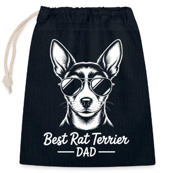 Rat Terrier Saying Funny Rat Terrier Gift - Closable cotton gift bag (25x30cm) - navy - Front