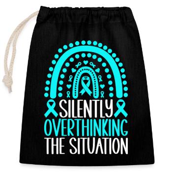 Anxiety disorder Anxiety disorder - Closable cotton gift bag (25x30cm) - black - Front