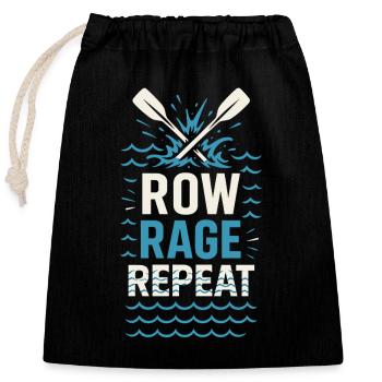Whitewater Adventure River Rafting Crew Outdoor - Closable cotton gift bag (25x30cm) - black - Front