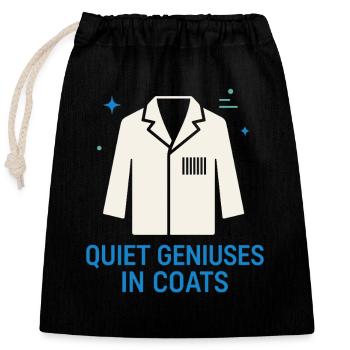 Clinical Lab Tech Diagnostic Science Data Nerd - Closable cotton gift bag (25x30cm) - black - Front