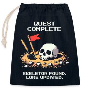 Skeleton found | Archaeology History - Closable cotton gift bag (25x30cm) - navy - Front