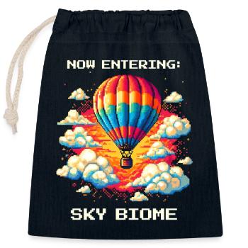 Sky Biome erreicht | Ballonfahrt Thermik Himmel - Verschließbarer Geschenkbeutel aus Baumwolle (25x30cm) - Navy - Vorne