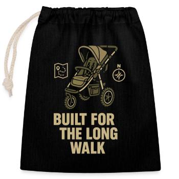 Nursery Dad Fatherhood Pride - Closable cotton gift bag (25x30cm) - black - Front